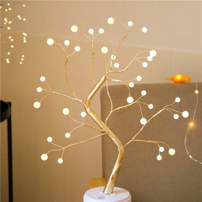 Copper Wire LED Lamp – Romantic Light for a Warm Interior