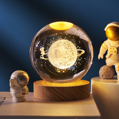 Cristal planetary 3D lamp 🌌 | Experience the emotion of the universe