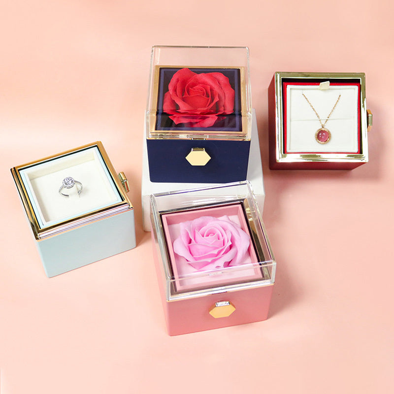 Rotating Eternal Rose Gift Box – A Unique and Elegant Gift for Her 🌹✨