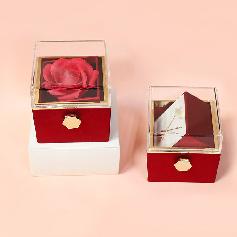 Rotating Eternal Rose Gift Box – A Unique and Elegant Gift for Her 🌹✨