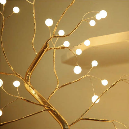 Copper Wire LED Lamp – Romantic Light for a Warm Interior