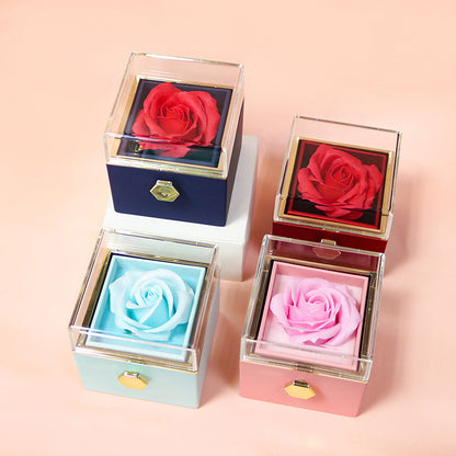 Rotating Eternal Rose Gift Box – A Unique and Elegant Gift for Her 🌹✨