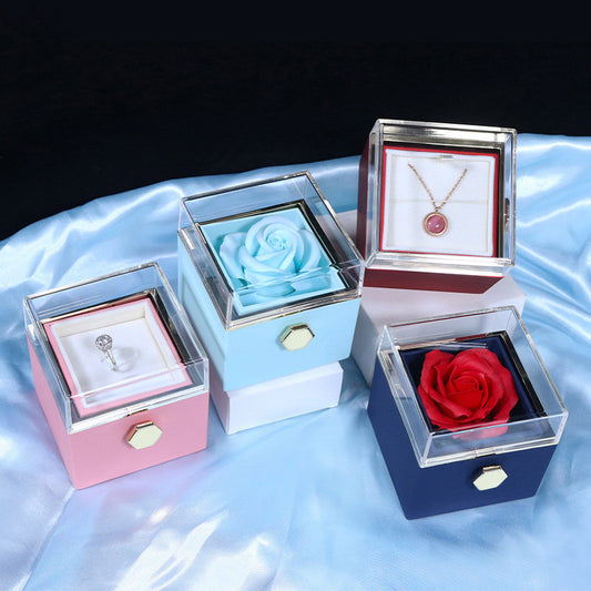 Rotating Eternal Rose Gift Box – A Unique and Elegant Gift for Her 🌹✨