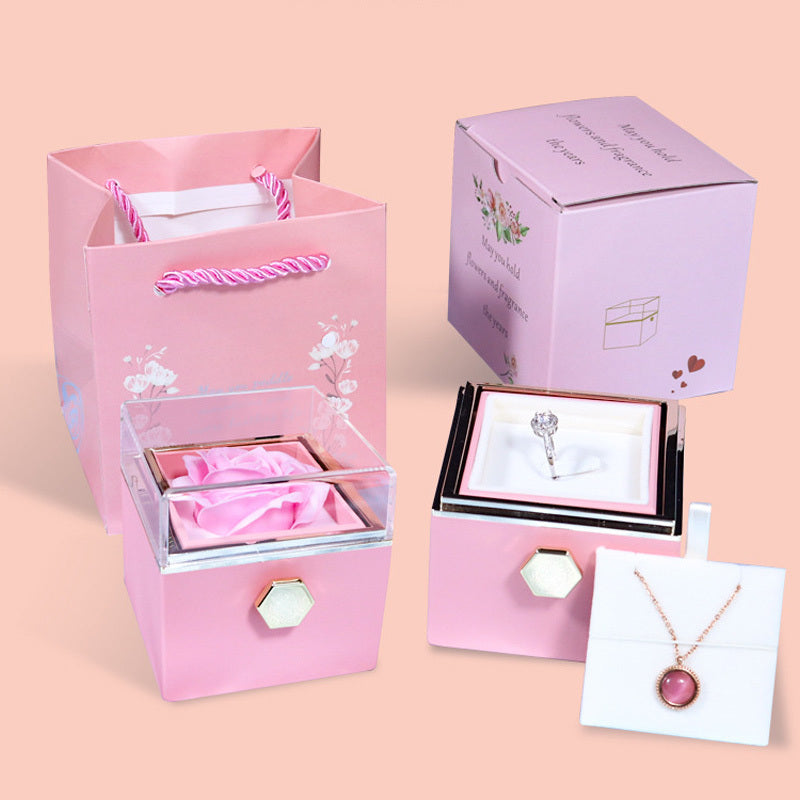 Rotating Eternal Rose Gift Box – A Unique and Elegant Gift for Her 🌹✨