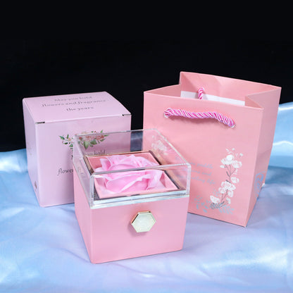 Rotating Eternal Rose Gift Box – A Unique and Elegant Gift for Her 🌹✨